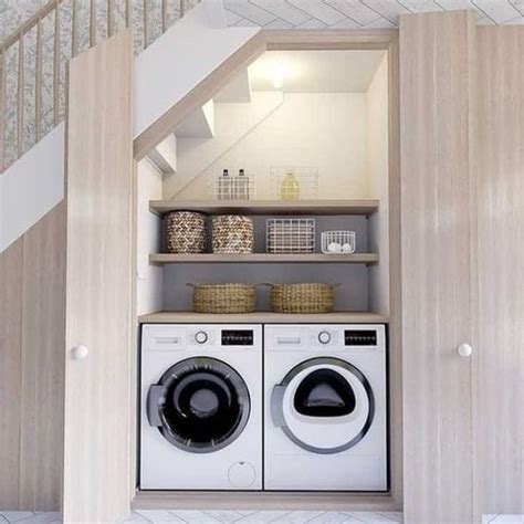 over stairs laundry basket